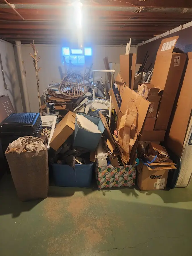 Roll-off dumpster container at job site for 20 Yard Dumpster Rental in Lambertville